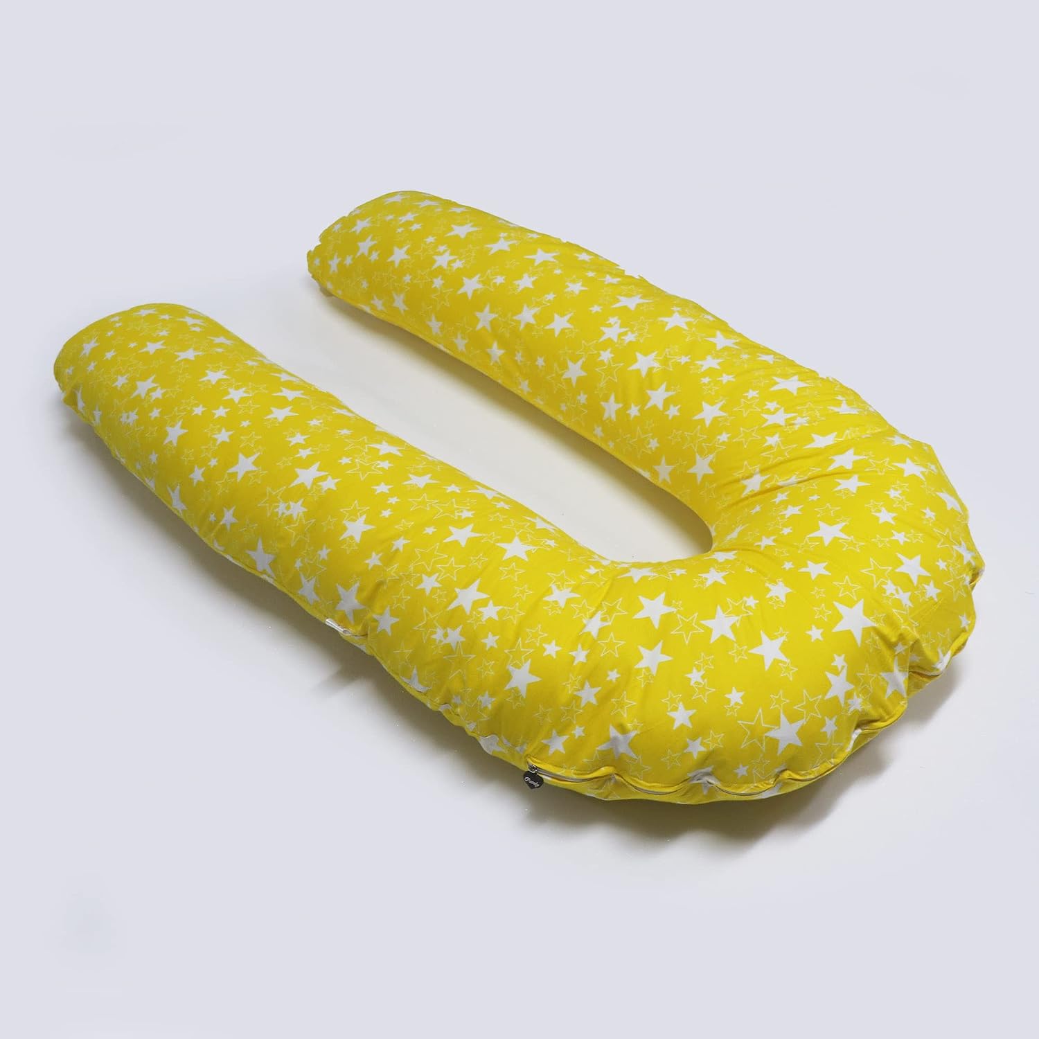 U Shaped Pregnancy Pillow, Maternity Pillow, 100% Cotton Removable Cover, Stardom Yellow | Super Premium Pillow For Sleeping, Versatile Use, Pregnocare Microfibers, Comfortable Pillow