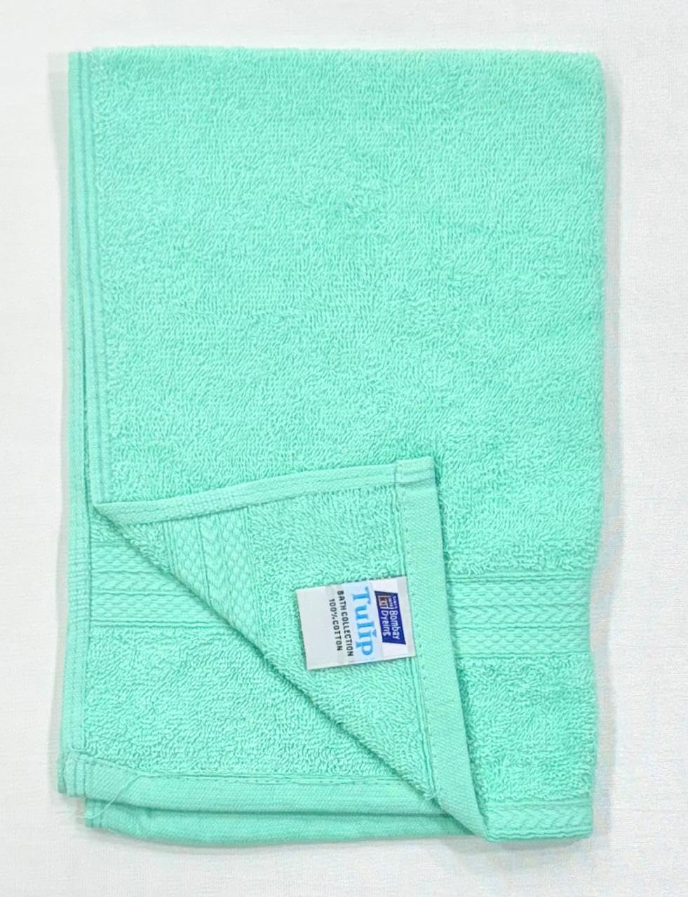 Bombay Dyeing Tulip 100% Soft Cotton Hand Towels 1200 Gsm (Green) - Set Of 6