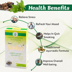 Clove Mint Flavored Herbal Filter Dhoompan Sticks - Pack Of 2X 10 Pcs Herbal Cigarette | Bidi Sticks Rolled In Tendu Leaves, Non-Addictive Sticks - Tobacco Free & Nicotine Free