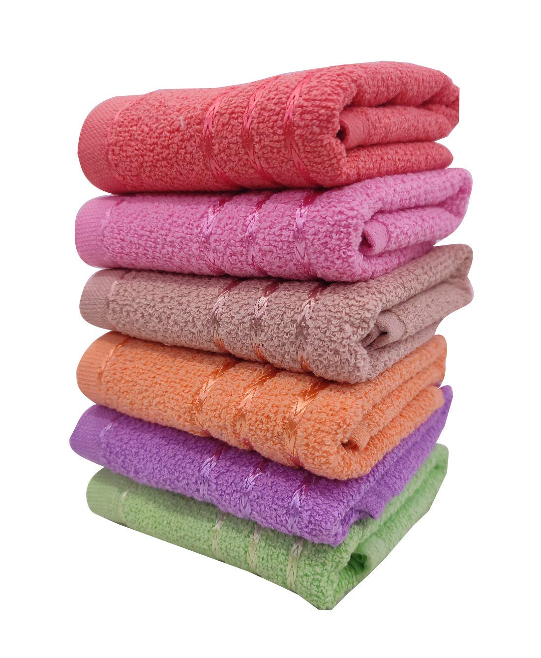 Cotton Bolls Textiles Cotton Hand Towel 520 Gsm | Multipurpose Napkins Kitchen Towel Wash Basin Gym Yoga (Set Of 6)