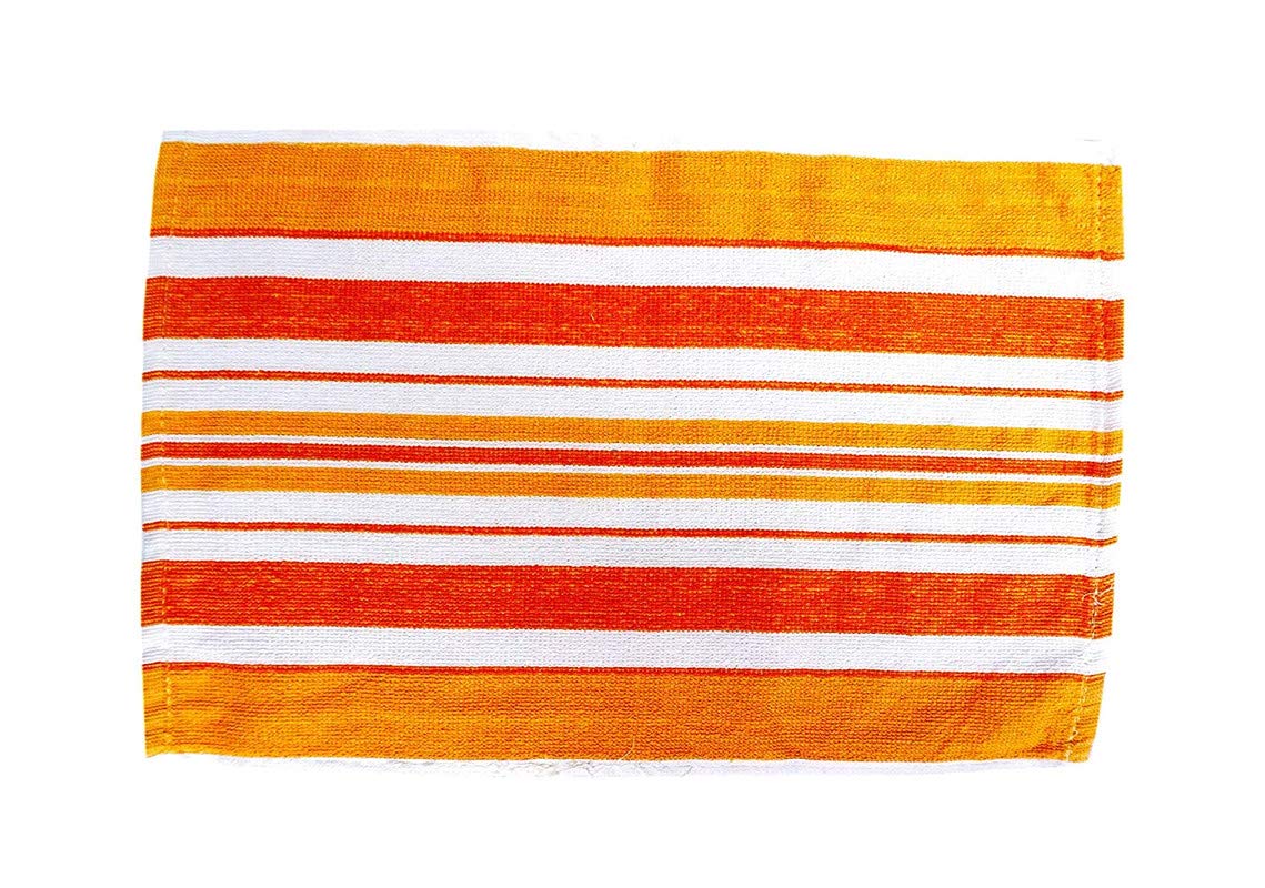 Mythos Cotton Multi Color Striped Hand Towels 450 Gsm | High Absrobent (Set Of 10)
