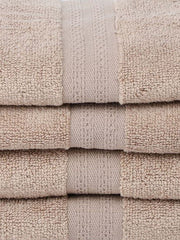 Bianca Ultra Soft Zero Twist 100% Cotton Towel Hand Towel 480 Gsm | Super Absorbent, Fluffy, Aerocore Organic Technology - For Men, Women, Gym, Kitchen (Wheat)- Pack Of 4