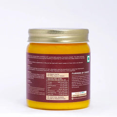 Natural (Turmeric) A2 Gir Cow Cultured Desi Ghee By Two Brothers Organic Farms | Naturally & Healthy Protein Fiber Desi Ghee Good For Digestive Health | (250ml) 8.4 Ounce | Jar Pack