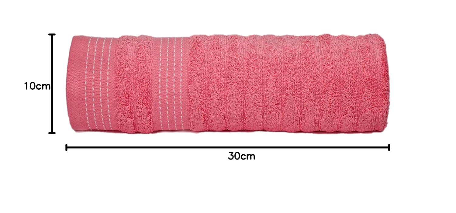 Casa Copenhagen Egyptian Cotton Exotic Hand Towel 400 Gsm (Flamingo Pink)- 2 Pcs