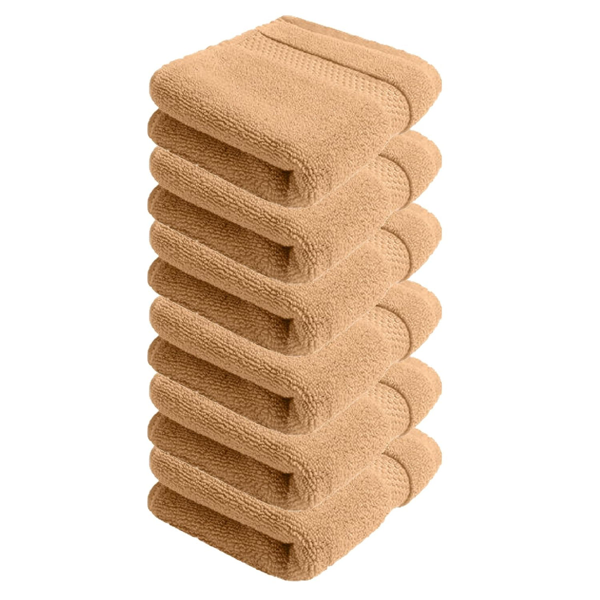 100% Cotton Hand Towels 1200 Gsm | Super Soft, Absorbent, Quick Dry Hand Towels (Beige) - Pack Of 6