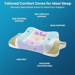 Butterfly Memory Foam Cervical Pillow For Neck Pain Relief, Soft Pillow | Orthopedic Head & Shoulder Support Effective For Sleep Disorders | Breathable, Sleep Apnea, Anti-Snoring Pillow