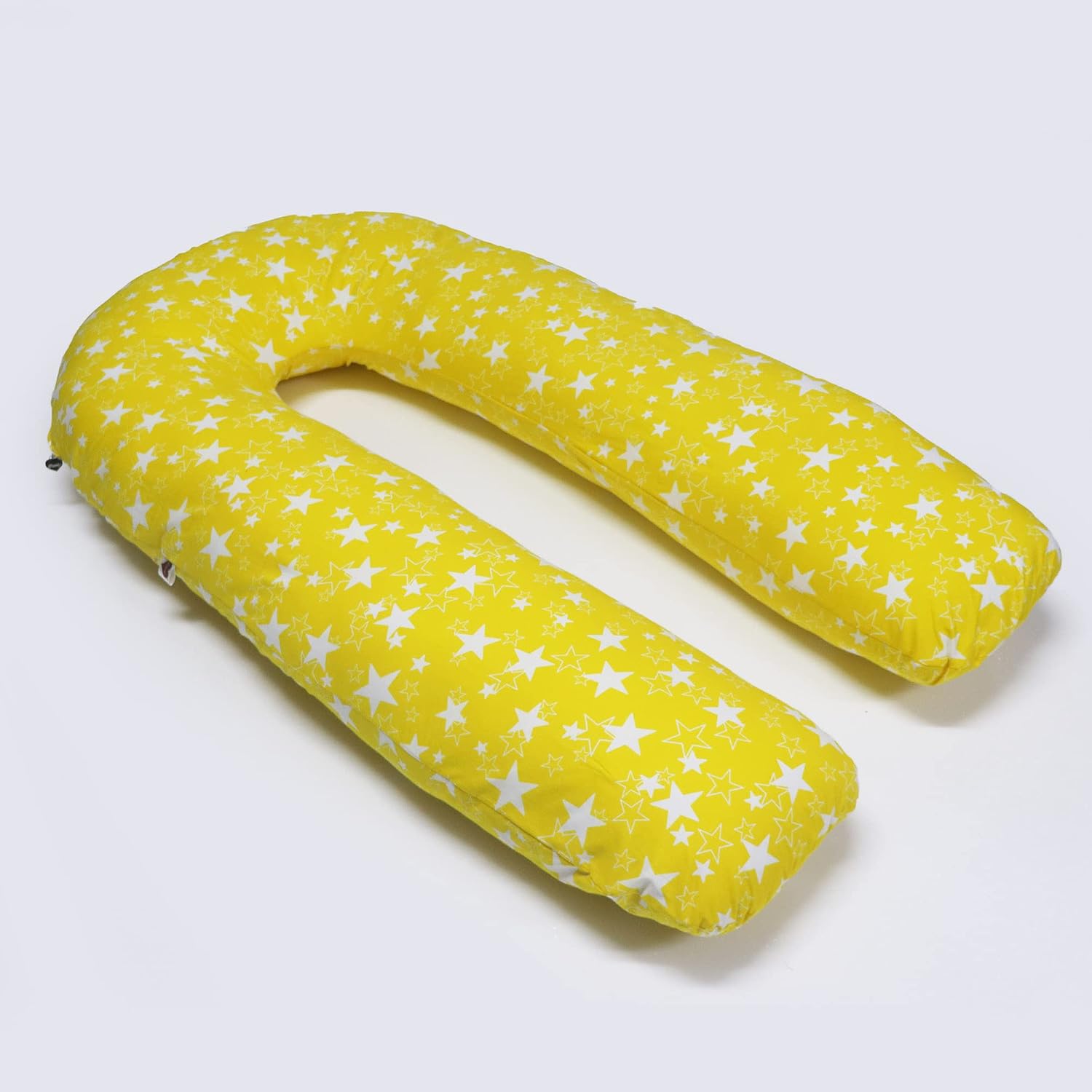 U Shaped Pregnancy Pillow, Maternity Pillow, 100% Cotton Removable Cover, Stardom Yellow | Super Premium Pillow For Sleeping, Versatile Use, Pregnocare Microfibers, Comfortable Pillow