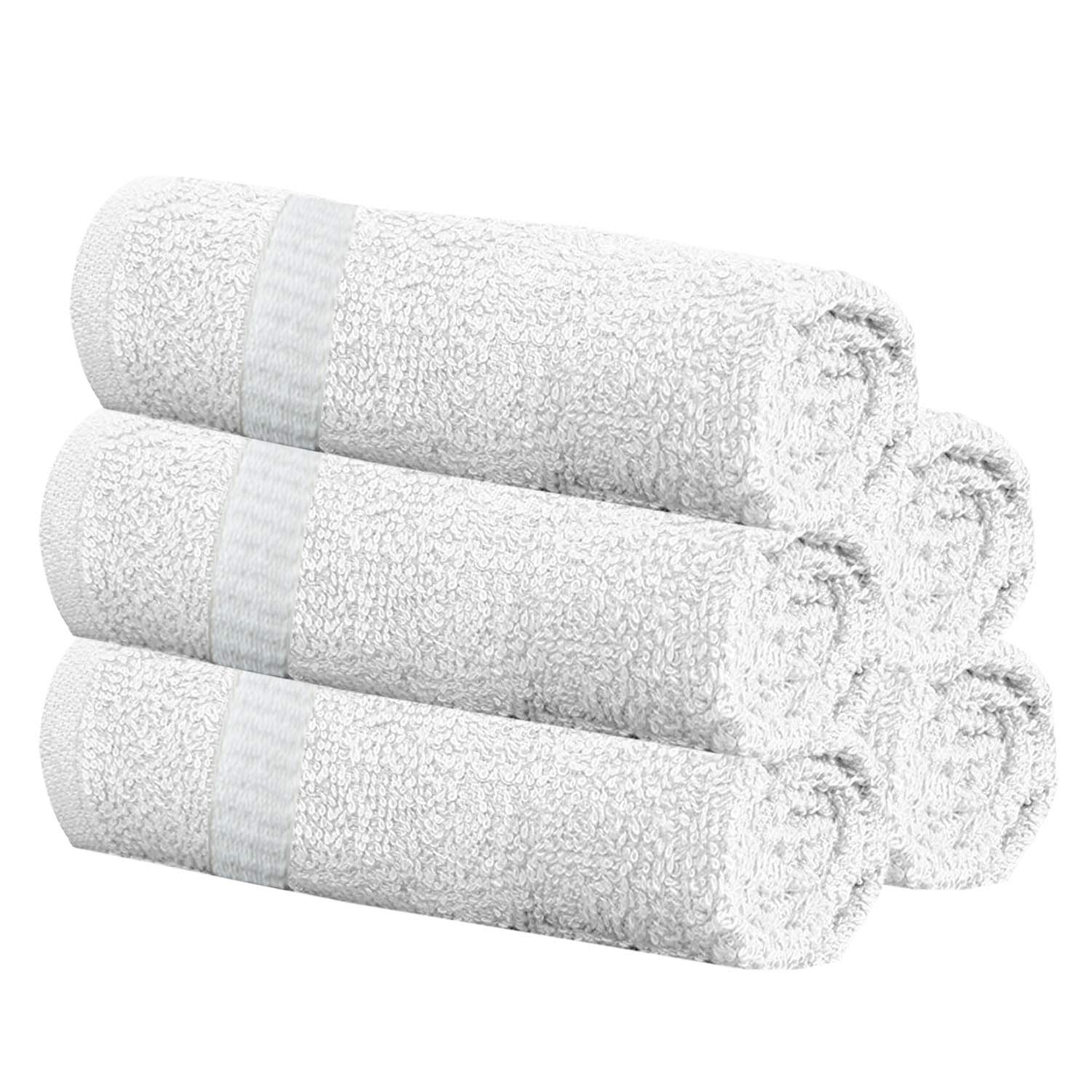 Kuber Industries Cotton Bath Towels 500 Gsm Large Size | Quick Dry Super Absorbent Bathing Towel For Men & Women (White)- Pack Of 5