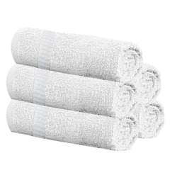 Kuber Industries Cotton Bath Towels 500 Gsm Large Size | Quick Dry Super Absorbent Bathing Towel For Men & Women (White)- Pack Of 5