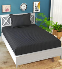 1 Single Bedsheet With 1 Pillow Cover - 60 X 90 Inches, Grey | Durable & Long-Lasting | Naturally Soft, Breathable, & Skin-Friendly