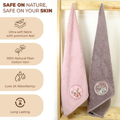 Akiko Home Prima Dream 100% Cotton Bath Towels 900 Gsm | Soft, Absorbent & Durable, Cotton Bath Towel | Pack Of 2 (Light Purple & Bluegrn)