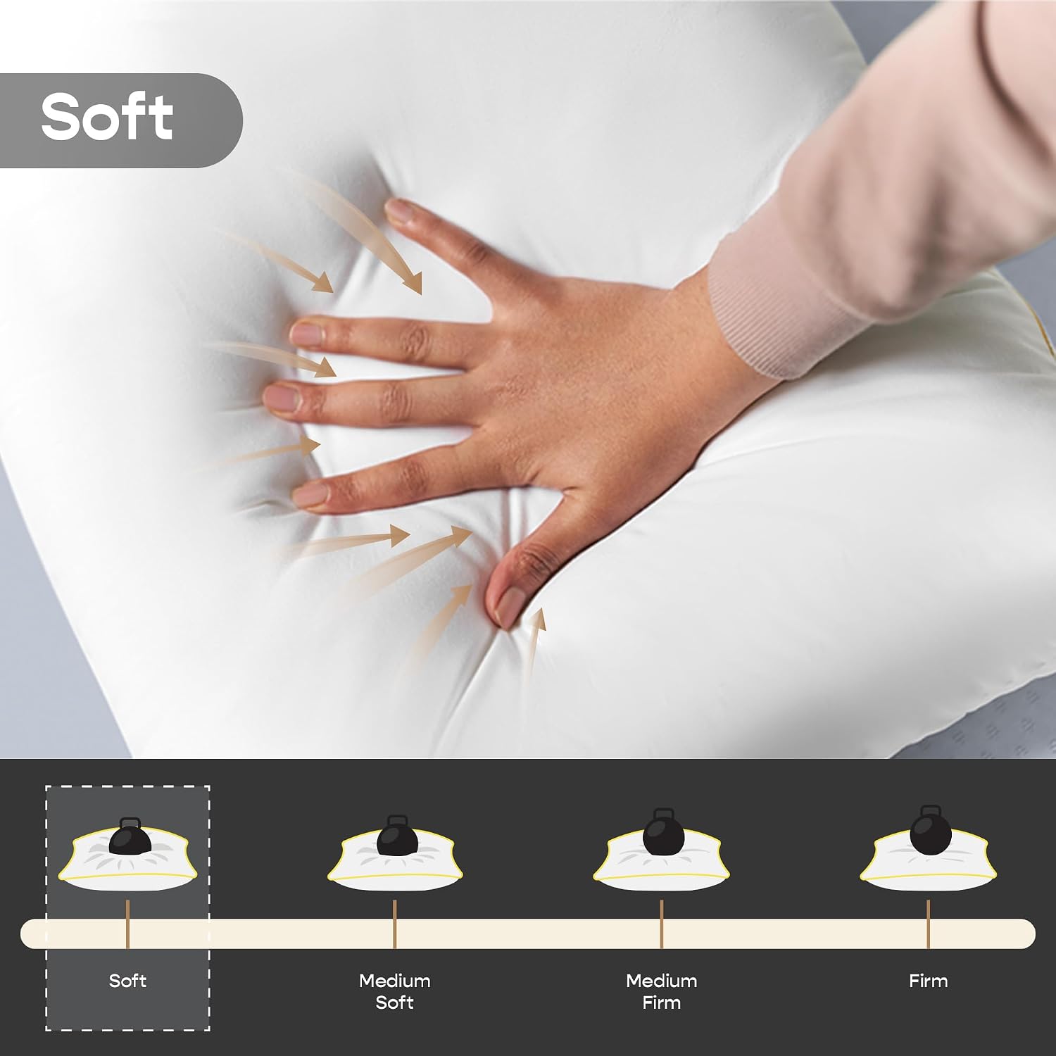 Microfiber Cloud Pillow With Adjustable Zipper, Standard Size - 27x18 Inches | White Pillow, Bed Pillow, Rectangular Deign, Hypoallergenic, Soft, Fresh & Breathable Use - 1 Piece