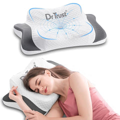 Butterfly Memory Foam Cervical Pillow For Neck Pain Relief, Soft Pillow | Orthopedic Head & Shoulder Support Effective For Sleep Disorders | Breathable, Sleep Apnea, Anti-Snoring Pillow
