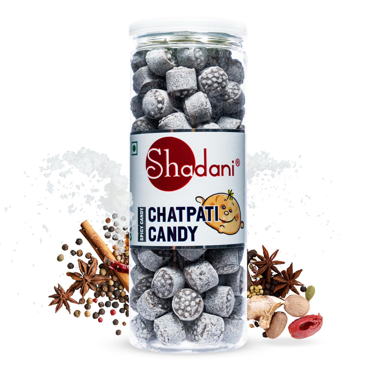 Shadani Chatpati Candy 230gm, Can Tangy Indian Masala Flavoured Candy For Mouth Freshening – Khatti Meethi Spicy 90s Nostalgic Treat