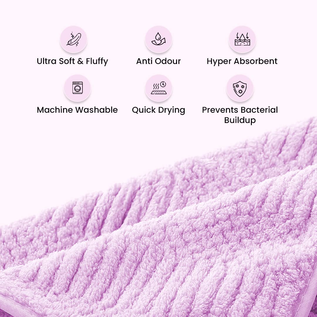 The Better Home Microfiber Bath Towel 1800 Gsm | Soft, Lightweight, Absorbent & Quick Drying Bath Towel For Men & Women (Pink + Green) - 4 Pcs