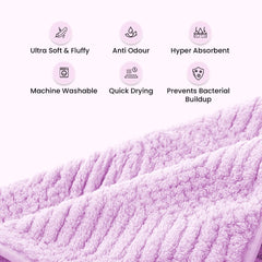 The Better Home Microfiber Bath Towel 900 Gsm | Soft, Lightweight, Absorbent & Quick Drying Bath Towel For Men & Women (Blue & Pink) - 2 Pcs