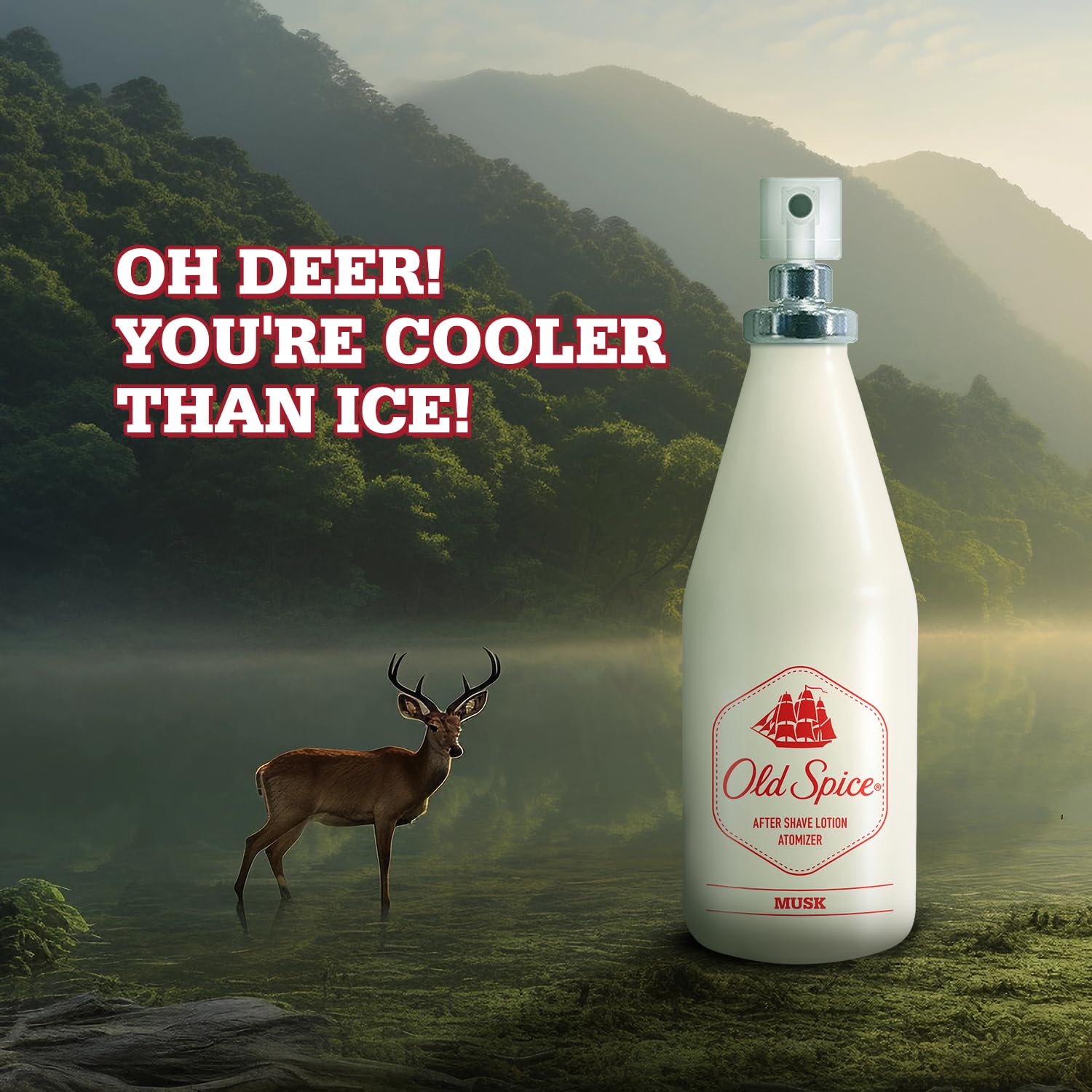 Old Spice Musk After Shave Lotion | Atomizer Spray | Musk | Cool, Aromatic And Fresh | 150ml 5 Fl.oz.