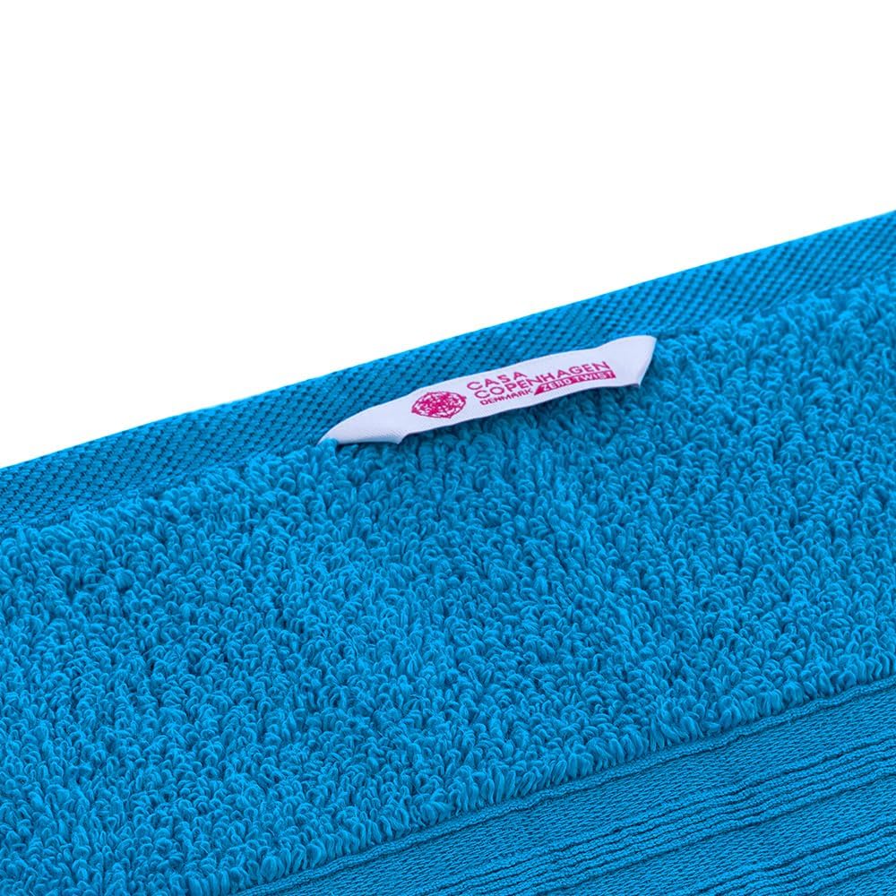 Casa Copenhagen Egyptian Cotton Zero Twist Large Bath Towel 500 Gsm (Teal Blue)
