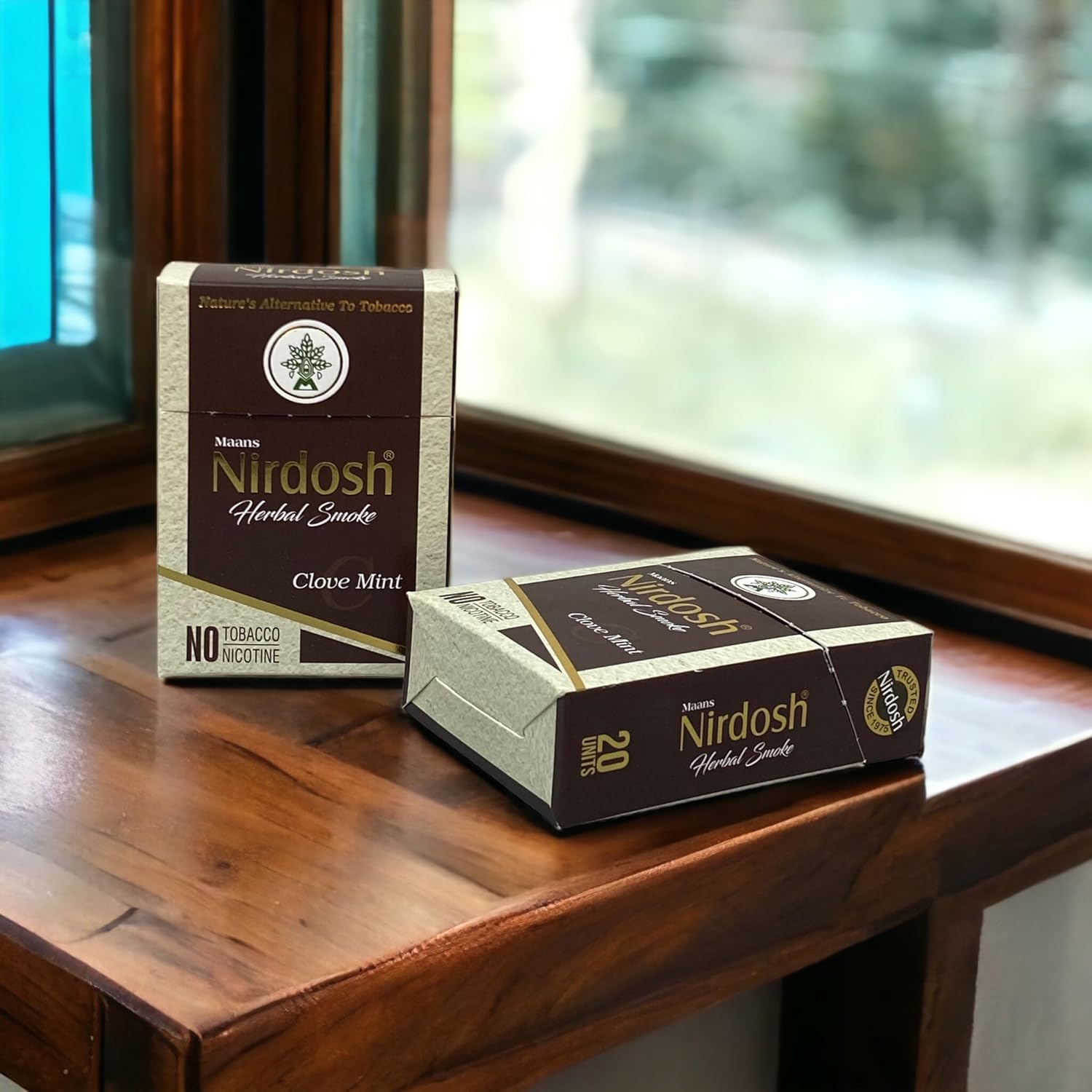 Herbal Cigarette Rolled In 100% Organic Natural Paper & Made With Herbal Ingredients - Clove Mint Flavored Tobacco Free & Nicotine Free Herbal Smoke | Pack Of 20 Herbal Cigarettes
