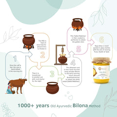 Organic A2 Desi Cow Ghee By Raya | Good Source Of Protein Fiber & Vitamin A Healthy Desi Ghee Perfect For Glowing Skin | (1 Litr) 33.8 Ounce | Jar Pack