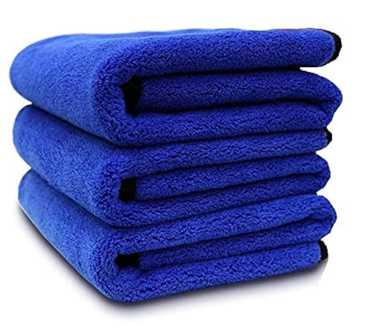Auto Hub Heavy Microfiber Cloth For Car Cleaning & Detailing, Double Sided, Extra Thick Plush Microfiber Towel Lint-Free, 800 Gsm | Pack Of 2 (Blue)