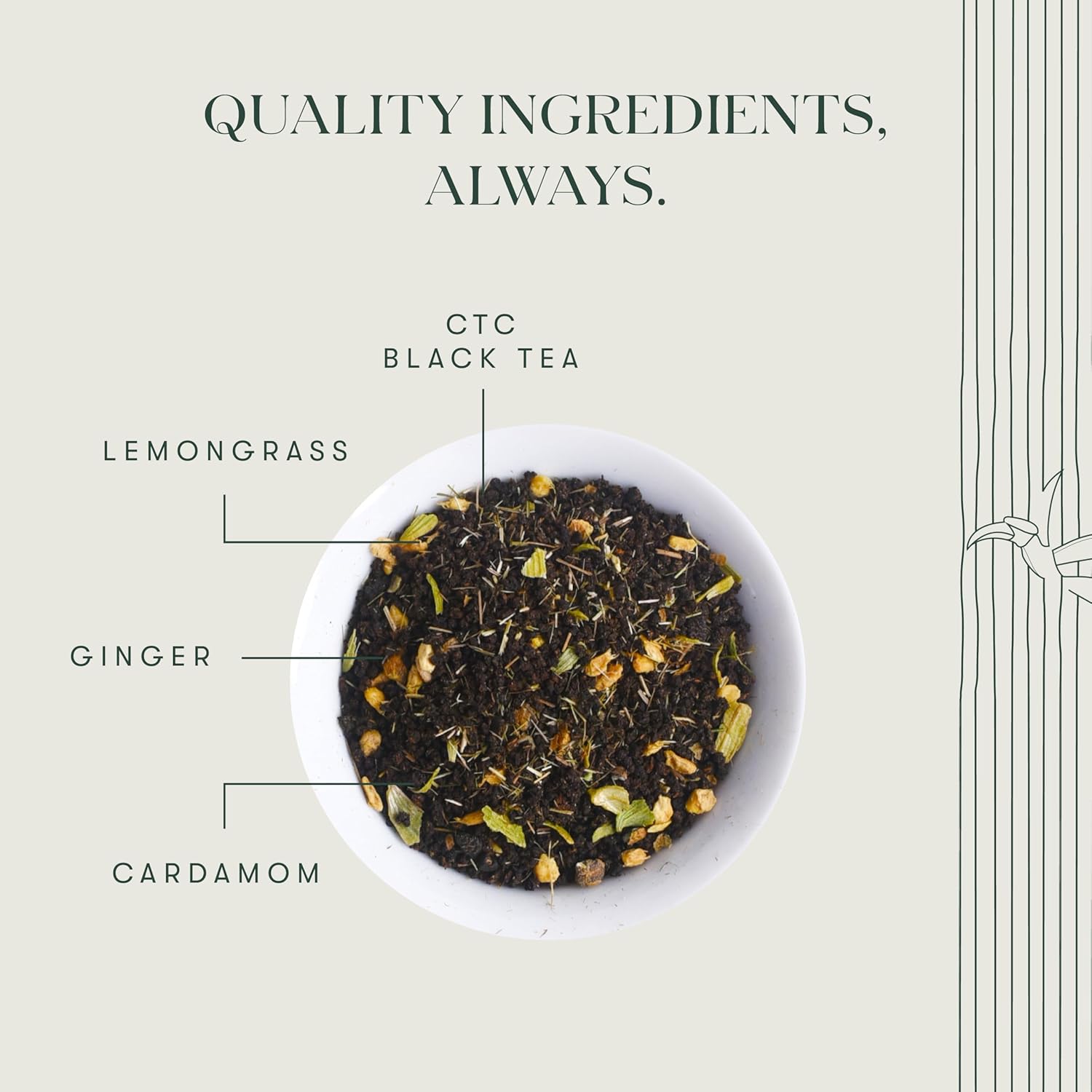 Luxmi Estates Premium Grade Bombay Cutting Chai - 100gm Tin, 3.5 Ounce | Made With Assam CTC, Lemongrass Tea, Ginger, Cardamom - Black Tea Collection | Medium Caffeine Loose Leaf Tea