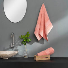 Ddecor Cotton Hand Towel 500 Gsm - Pack Of 2 (Peach)