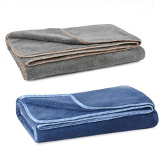 Urbanleaf Microfiber Large Bath Towel Quick Dry Super Absorbent Bath Towel | Towel For Bath, Travel, Gym, Beach, Pool & Yoga (Grey & Navy Blue)