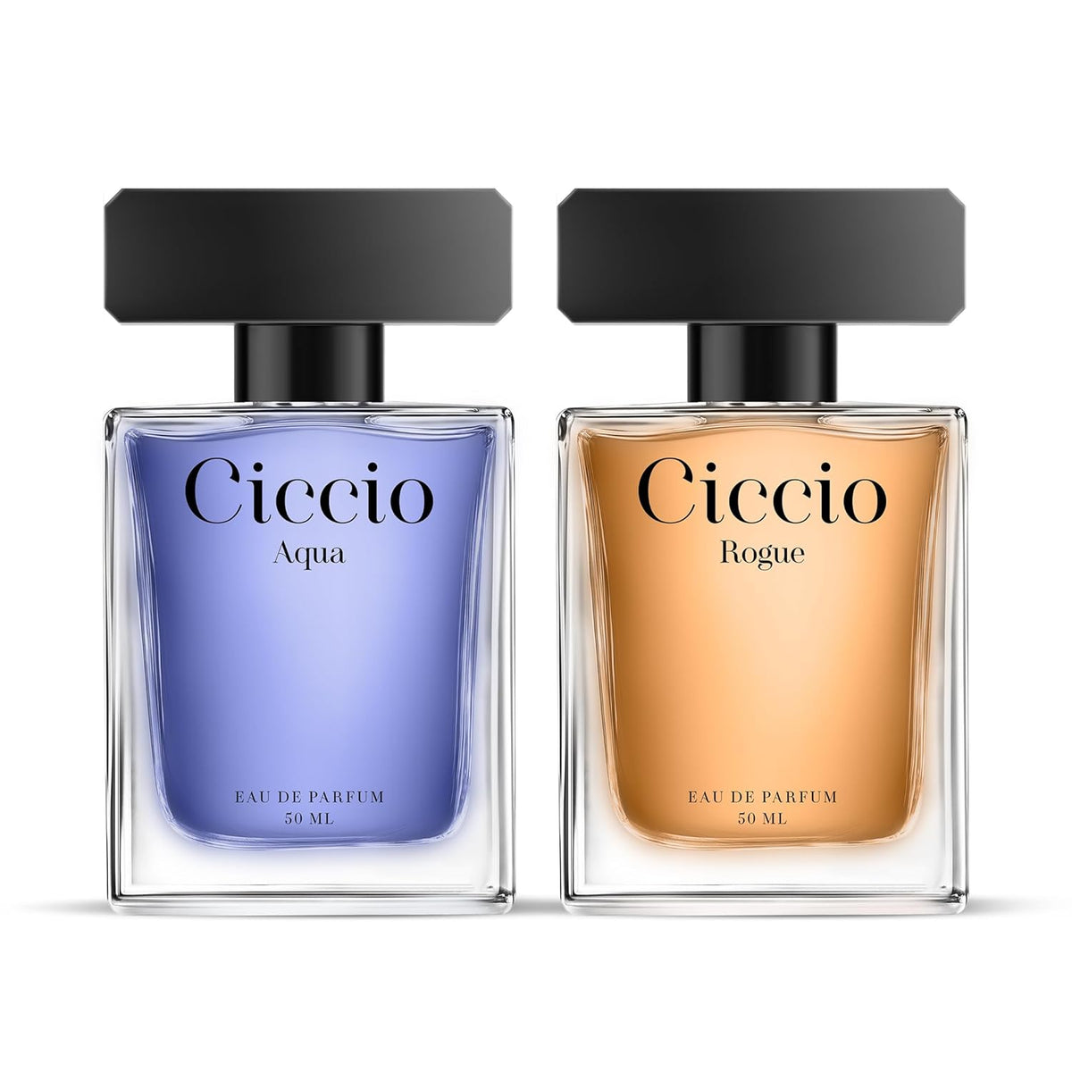 Ciccio Aqua + Rogue Eau De Parfum 50ml 1.7 Fl.oz. Each Combo Pack Of 2 | Men Fragrance | Long Lasting