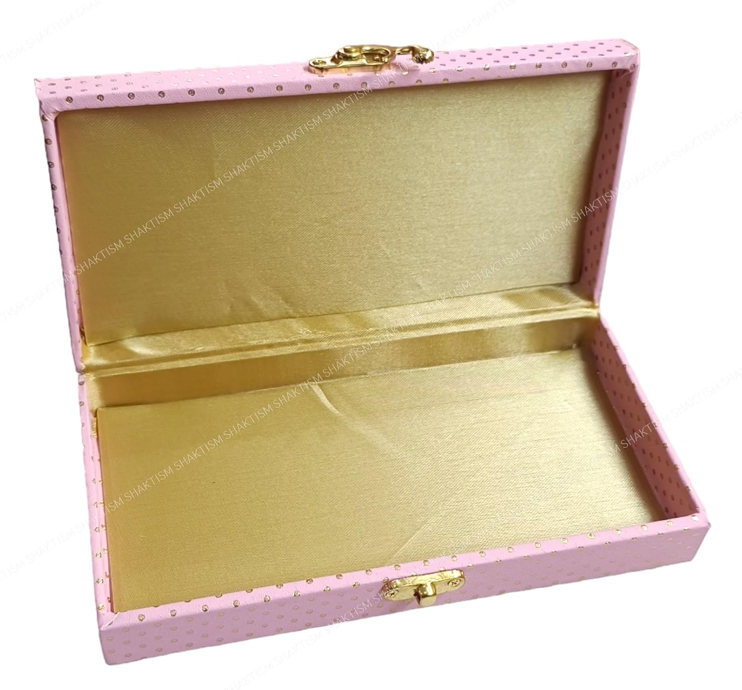 Decorative & Attractive Box Cash Box, Shagun Box, Jewellery Box, Money Box Envelop Wedding, Gift Box, Bangel Box With Golden Dotted Embroidery Design, Colour - Rose Pink, Pack Of 1