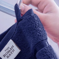 Spread Spain 100% Cotton Bath Towels 600 Gsm | Roman Bath Towel Large Size Soft, Fluffy & Absorbent - Navy Blue