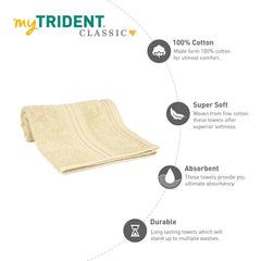 Mytrident Cotton Hand Towel 600 Gsm | For Men & Women Classic Towel 100% Cotton Hand Towel (Fresh Lime)- Pack Of 2