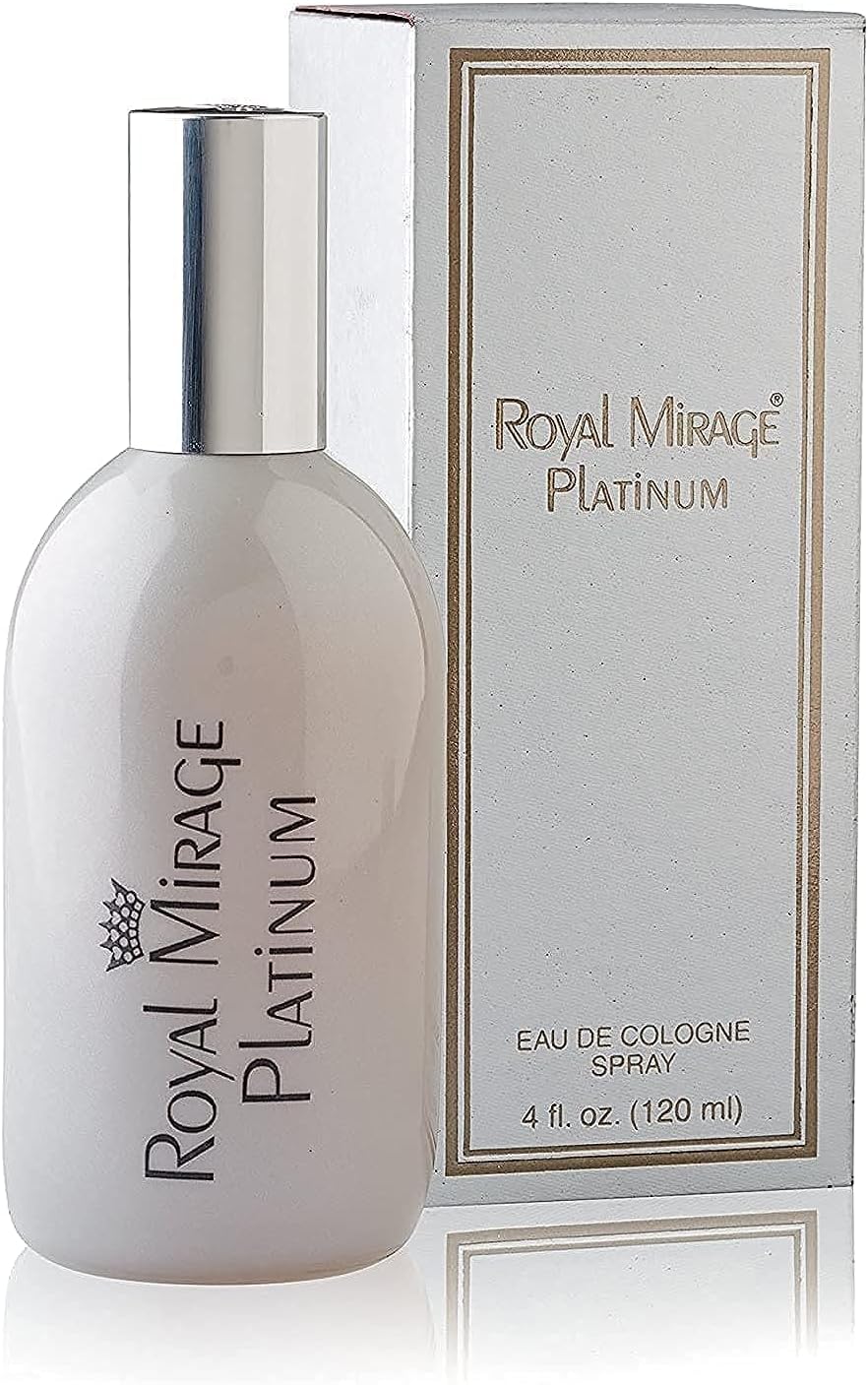 Royal Mirage Platinum Eau De Cologne Spray 120ml 4.0 Fl.oz. Alcohol Free | Unisex Fragrance