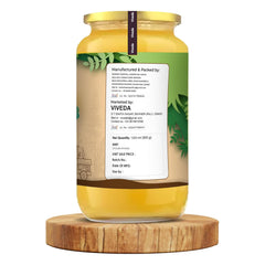 Organic Sahiwal A2 Desi Cow Ghee By Viveda | Pure Bilona Method | Supports Bones, Brain Health Pure Desi Ghee | (1 Litr) 33.8 Ounce | Jar Pack