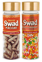 Panjon Swad Khatta Meetha Aam & Coloured Saunf Mouth Fresheners 310gm, (155gm *2 Bottles)