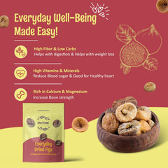 Premium Dried Figs By Khari Foods 400gm, | Anjeer Dry Fruits, High Fiber Immuntiy Booster, Healthy Snacks | 14.1 Ounce | Pack Of 1