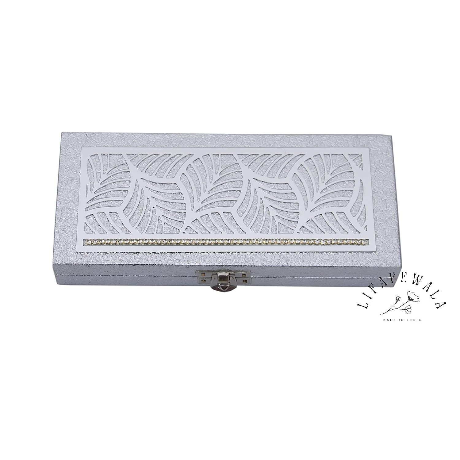 Designer Rectangular Shaped Cash Box, Shagun Box, Gift Box, Gaddi Box, Jewellery Box, Shagun Envelope, Colour - Silver