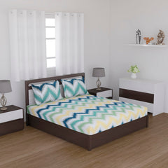 Cotton Rich Double Bedsheet With 2 Pillow Covers - 82 X 84 Inches, Multicolor | Skin Friendly Fabric For Everyday Comfort - Perfect Gifting For Wedding Anniversary