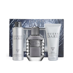 Guess Dare Eau De Toilette 3.4 Fl.oz. + Shower Gel 6.7 Fl.oz.+ Body Spray 5.9 Oz. | Perfect Gift Set For Men