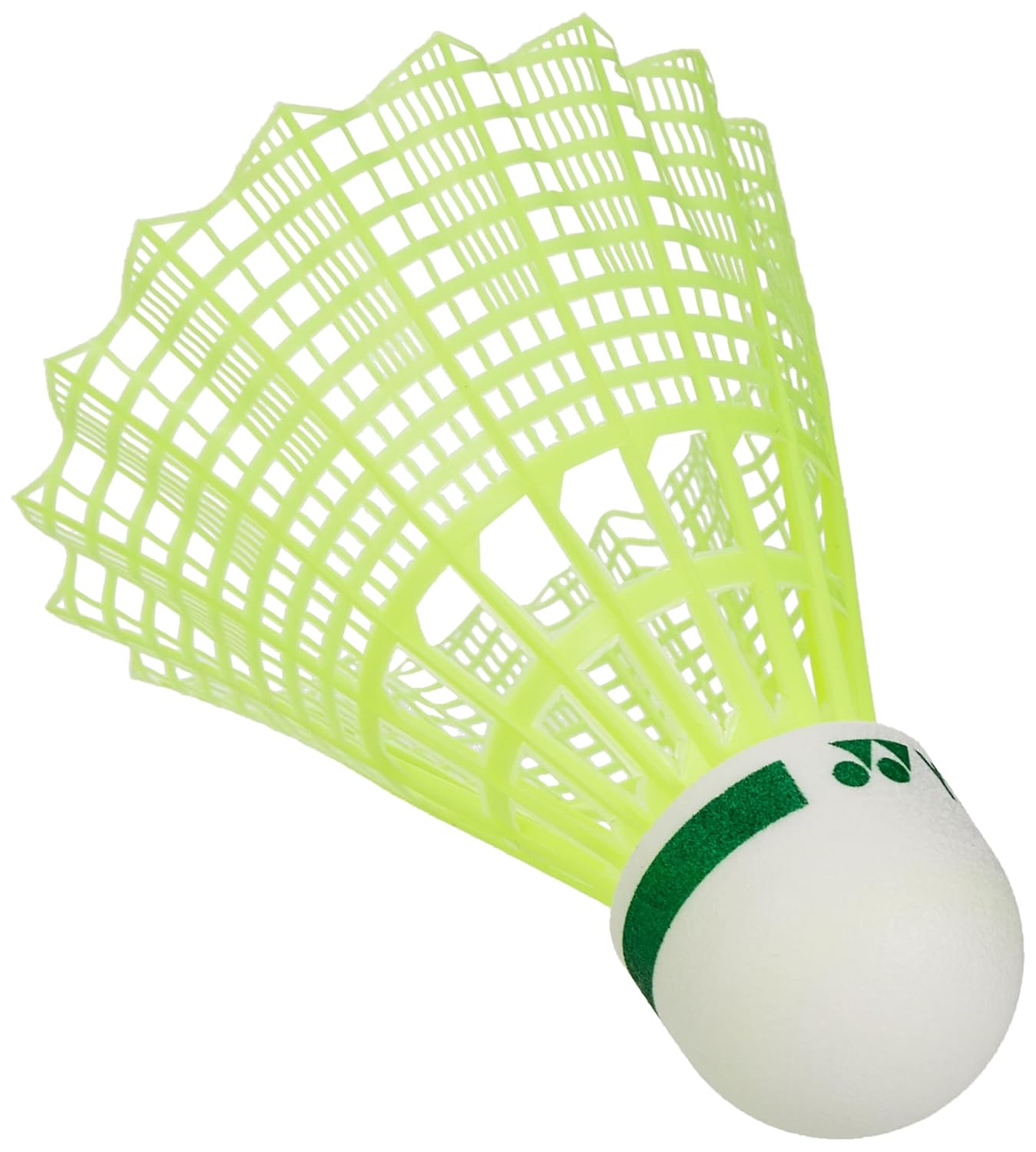 Yonex Mavis 10 Badminton Shuttlecocks Nylon | Yellow , Pack Of 6 , Cork Base & Nylon Skirt (Green Cap)