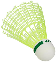 Yonex Mavis 10 Badminton Shuttlecocks Nylon | Yellow , Pack Of 6 , Cork Base & Nylon Skirt (Green Cap)