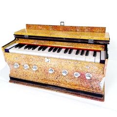 Musical Instrument Harmonium For Beginner - 7 Stopper, 39 Smooth Conditioned Keys, Double Bellow, Two Reeds (Base- Male), 440v Tunned | Compact & Portable Design