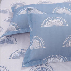 1 Double Bedsheet With 2 Pillow Covers - 88 X 96 Inches, Blue & White | Soft & Comfortable Feel To Your Skin | Do Not Bleach