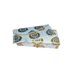 Decorative Printed Cash Box & Money Envelope, Shagun Box, Gift Box, Jewellery Box, Money Box Wedding Gift, Colour - Pearl White, Material - Wood