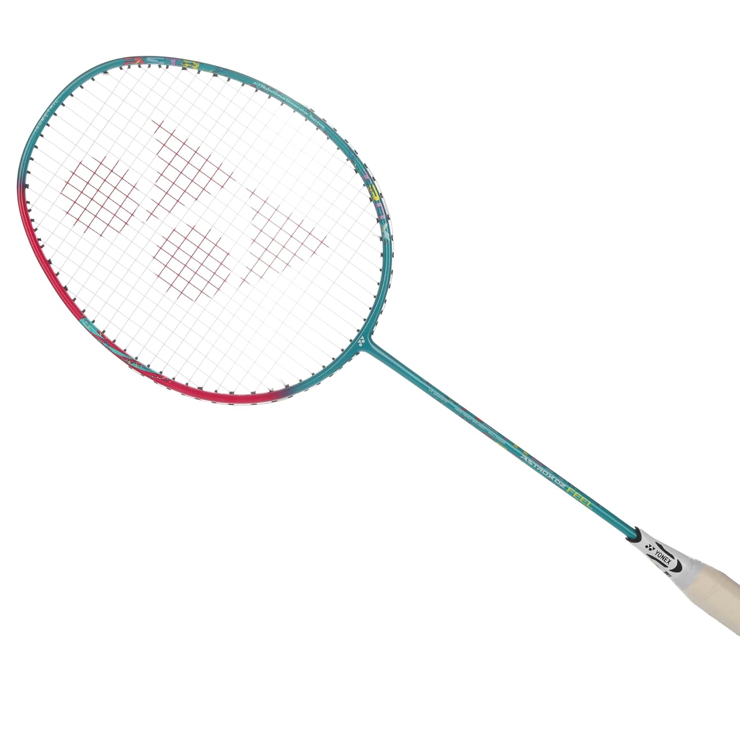 Yonex ASTROX 02 FEEL Carbon Graphite Badminton Racquet, G4 4U Colour - Turquoise , Grip Size - 3 1/4 Inches