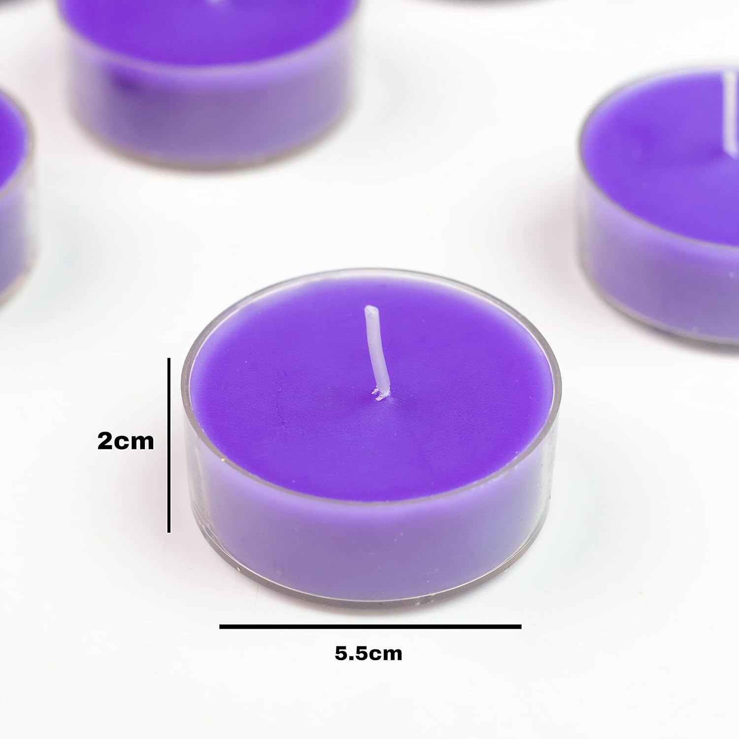 CANDLE BIG LAVENDER FRAGRANCE TEALIGHT | BURNING TIME 9 HOURS PACK OF 8 CANDLES