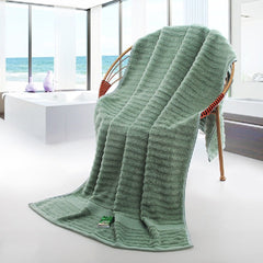Mush Bamboo Luxurious Bath + Hand & Face Towel 900 Gsm | Ultra Soft, Absorbent & Antimicrobial Towel (Olive Green)- Pack Of 3