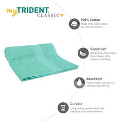Mytrident Cotton Bath Towel 700 Gsm | For Men & Women Classic Towel 100% Cotton Bath Towel (Waterfall Blue)