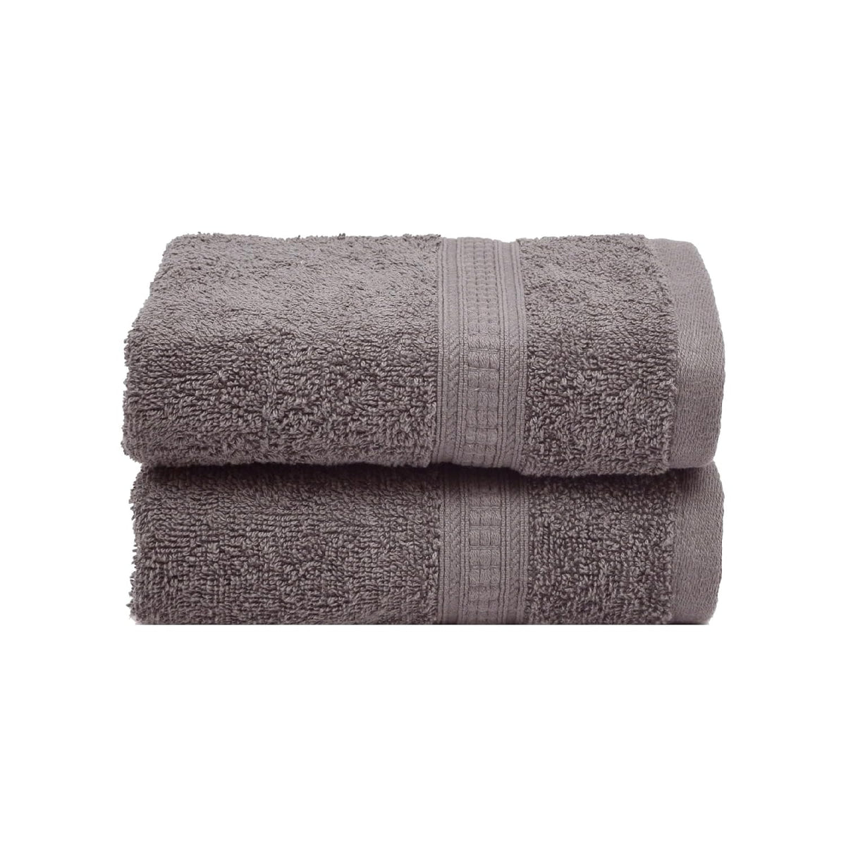 Rangoli 100% Cotton Fibre 2 Hand Towel 500 Gsm | Highly Durable & Super Absorbent Towel | Skin-Friendly & Quick Drying Luxury Towels (Ash Brown)