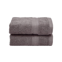 Rangoli 100% Cotton Fibre 2 Hand Towel 500 Gsm | Highly Durable & Super Absorbent Towel | Skin-Friendly & Quick Drying Luxury Towels (Ash Brown)